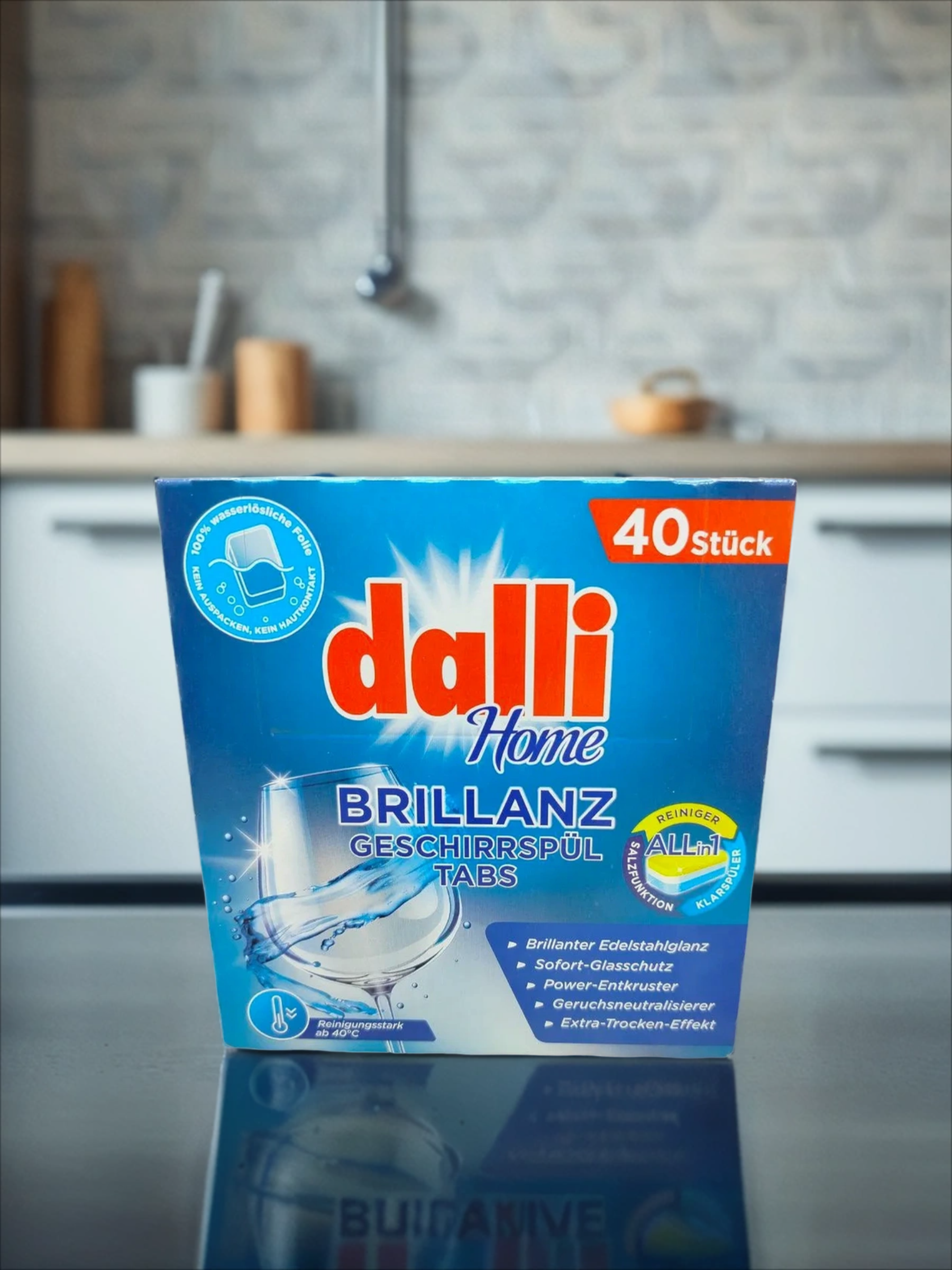 Dalli Brillanz 2.0 Таблетки для посудомоечных машин 40 шт