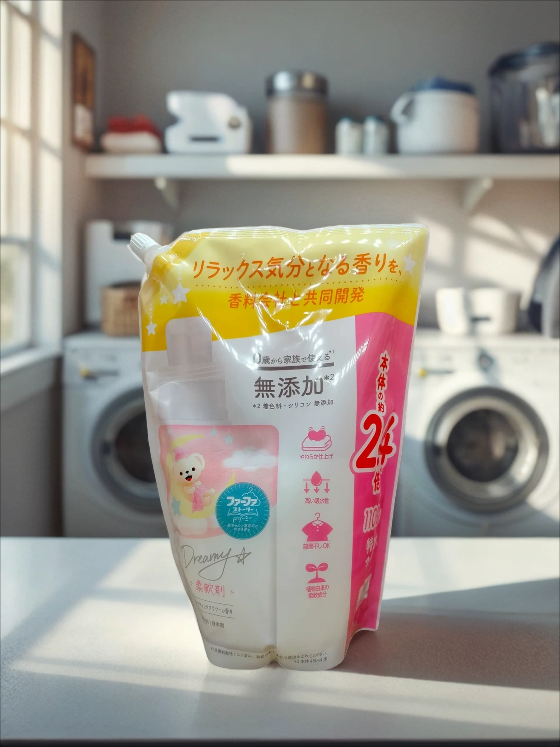 Nissan FaFa Dreamy Кондиционер-ополаскиватель для детского и взрослого белья антибактериальный с цветочным ароматом 1100 мл в мягкой упаковке