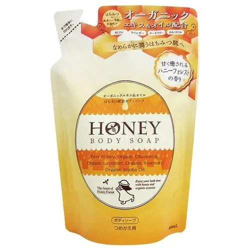 Daiichi Funs Honey Oil Гель для душа увлажняющий с экстрактом меда и медового леса 400 мл сменный блок