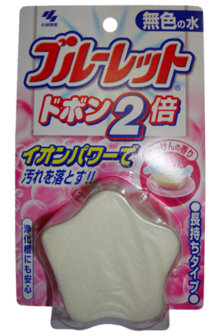 Kobayashi Bluelet Dobon W Двойная очищающая и дезодорирующая таблетка для бачка унитаза с ароматом мыла 120 гр