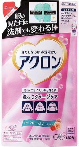 Lion Acron Средство для стирки деликатных тканей с цветочным ароматом 400 мл сменный блок