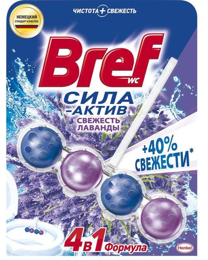 Bref Сила-Актив Чистящая подвеска для унитаза Лаванда 4 в 1 50 гр