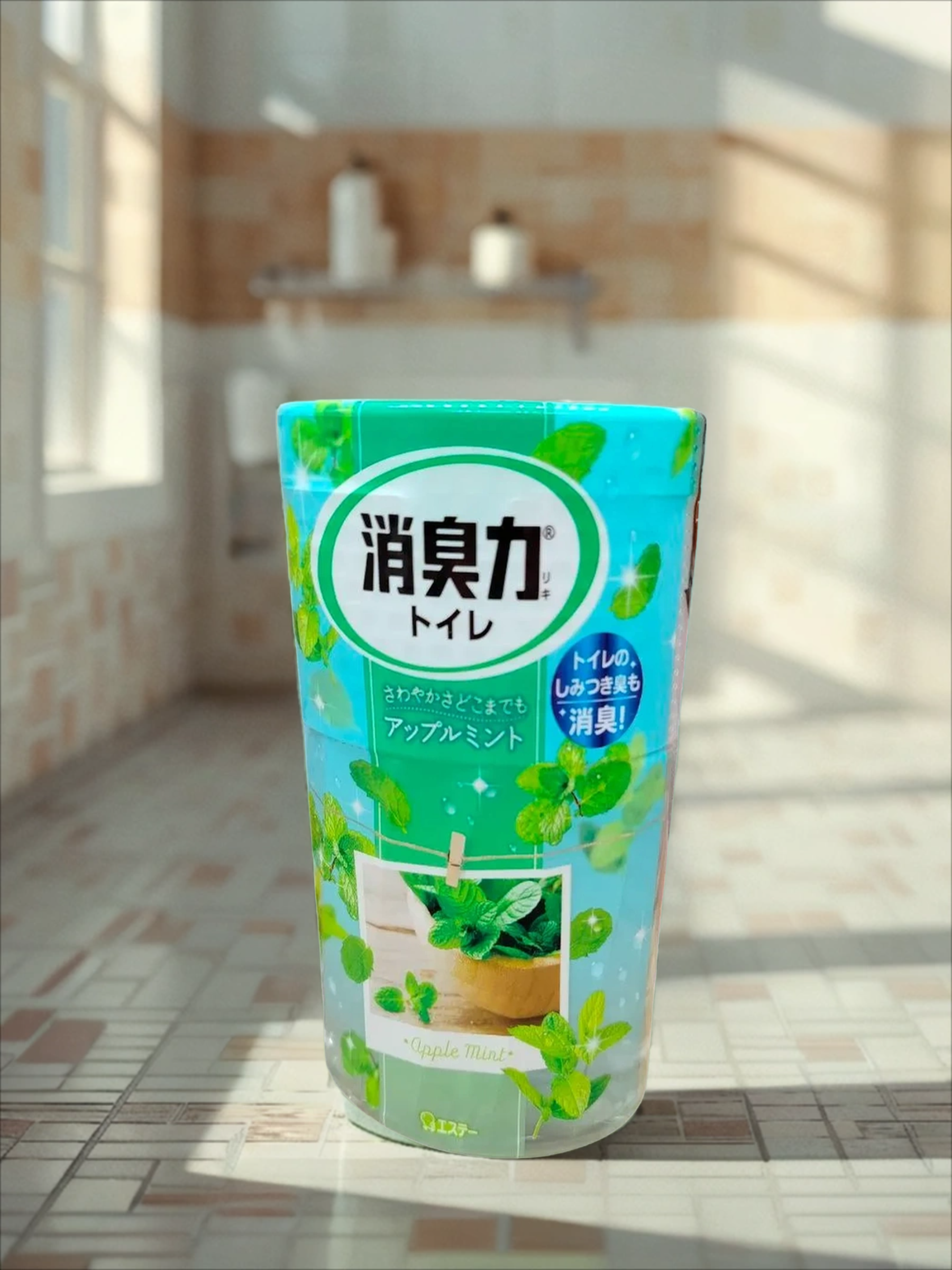 ST Shoushuuriki Жидкий дезодорант – ароматизатор для туалета c ароматом яблочной мяты 400 мл