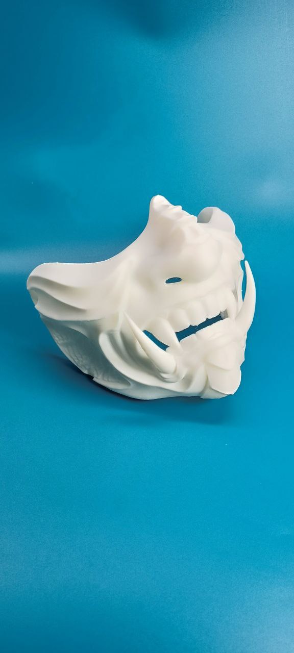 POAC Маска японская демон Они Белая