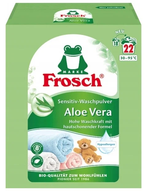 Frosch Sensitiv Aloe Vera Концентрированный стиральный порошок для цветного белья Алоэ Вера 1.45 кг на 22 стирки