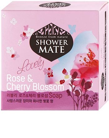 Aekyung Shower Mate Romantic Rose & Cherry Blossom Мыло косметическое Роза и Цветущая вишня 100 гр