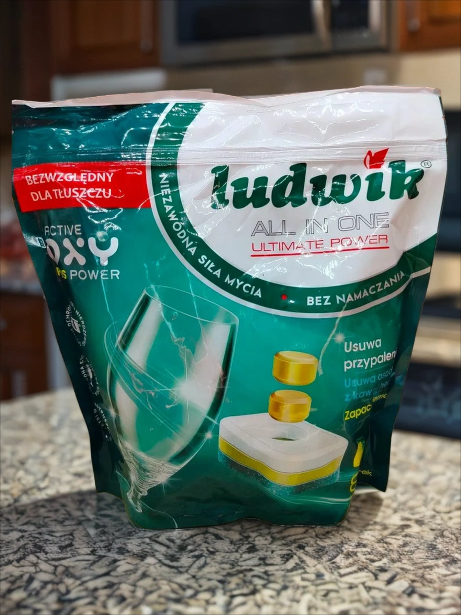 Ludwik ALL in one Ultimate Power Таблетки для посудомоечных машин в растворимой пленке Лимон 80 шт