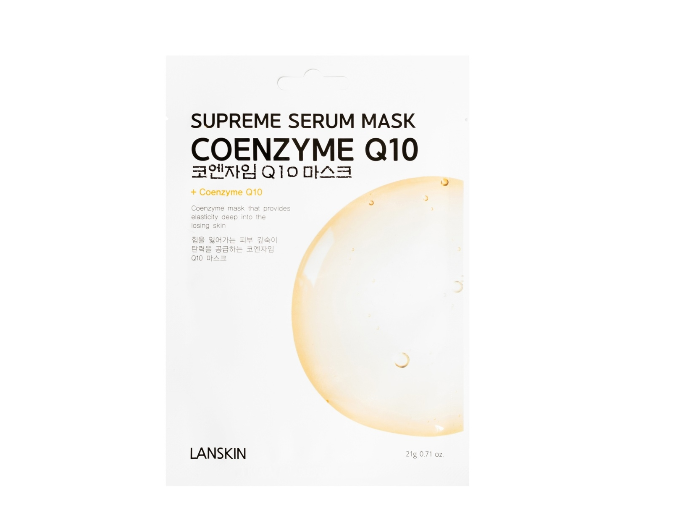 LanSkin Mask Supreme Serum Coenzyme Q10 Маски тканевые для лица омолаживающие с коэнзимом Q10 21 гр 10 шт