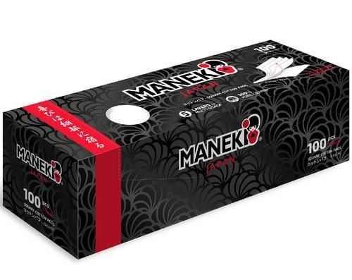 Maneki Black & White Косметические ватные подушечки 5-ти слойные 100 шт