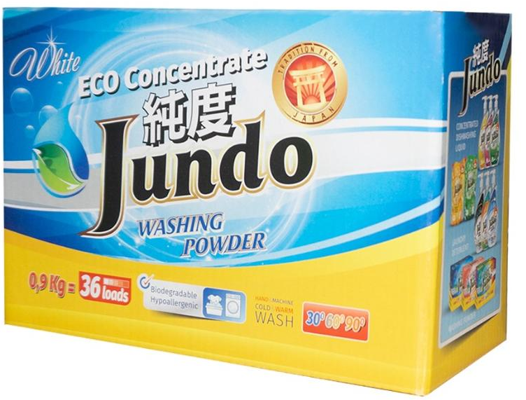 Jundo Экологичный стиральный порошок для белого белья 900 гр на 36 стирок