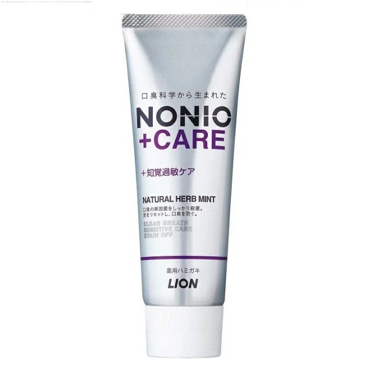 Lion Nonio +Care Профилактическая зубная паста для удаления неприятного запаха, отбеливания и комплексного ухода с ароматом трав и мяты 130 гр