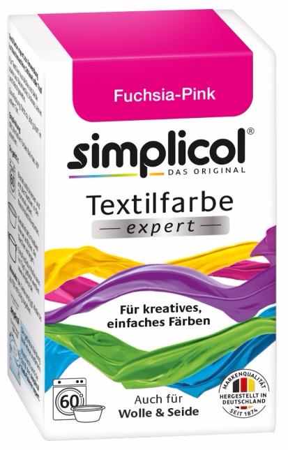 Simplicol Expert Краска текстильная для одежды и тканей из шерсти и шелка розового цвета 150 гр