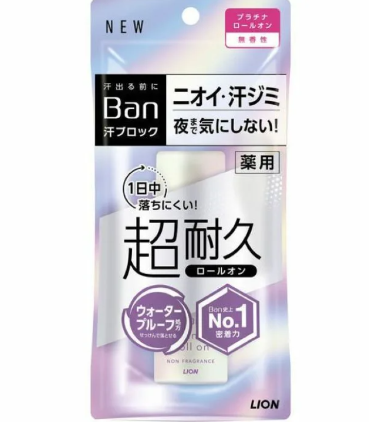 Lion Ban Platinum Roll On Роликовый водостойкий дезодорант-антиперспирант ионный без аромата 40 мл