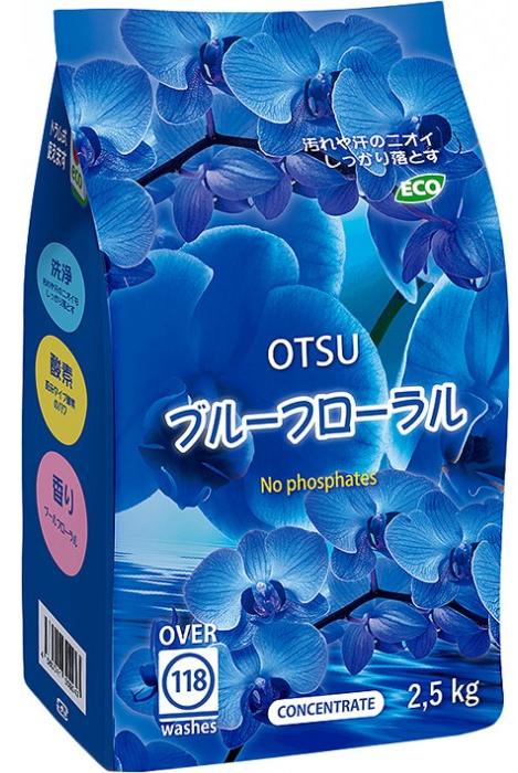 OTSU Стиральный порошок без фосфатов с силой кислорода и натуральным цветочным ароматом 2,5 кг мягкой упаковке на 118 стирок