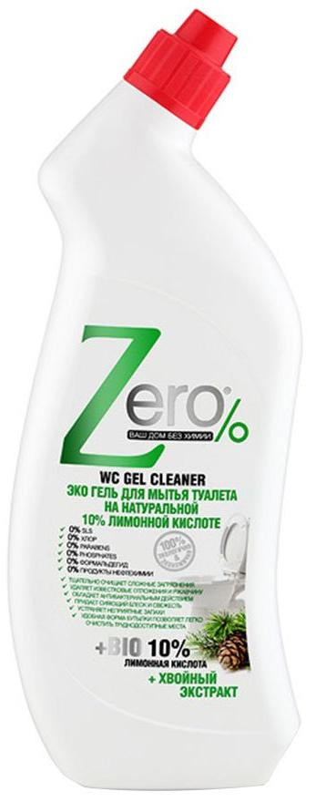 Zero Эко гель для мытья туалета на натуральной 10% лимонной кислоте с хвойным экстрактом 750 мл