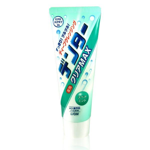 Lion Dentor Clear Max Spearmint Зубная паста с чистящим порошком для защиты от кариеса со вкусом мяты 140 гр
