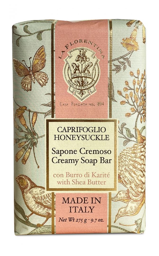 La Florentina Creamy Bar Soap Honeysuckle Крем-мыло для тела с маслом ши и экстрактом Жимолости 275 гр