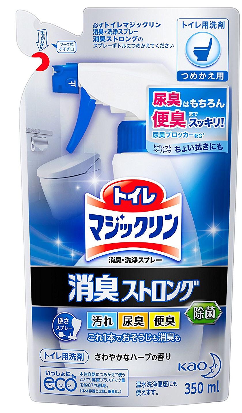 Kao Magiclean Toilet Спрей-пенка для туалета с ароматом свежих трав 350 мл сменка