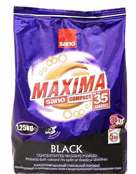 SANO Maxima Black Концентрированный стиральный порошок для стирки темных тканей 1,25 кг на 35 стирок /6