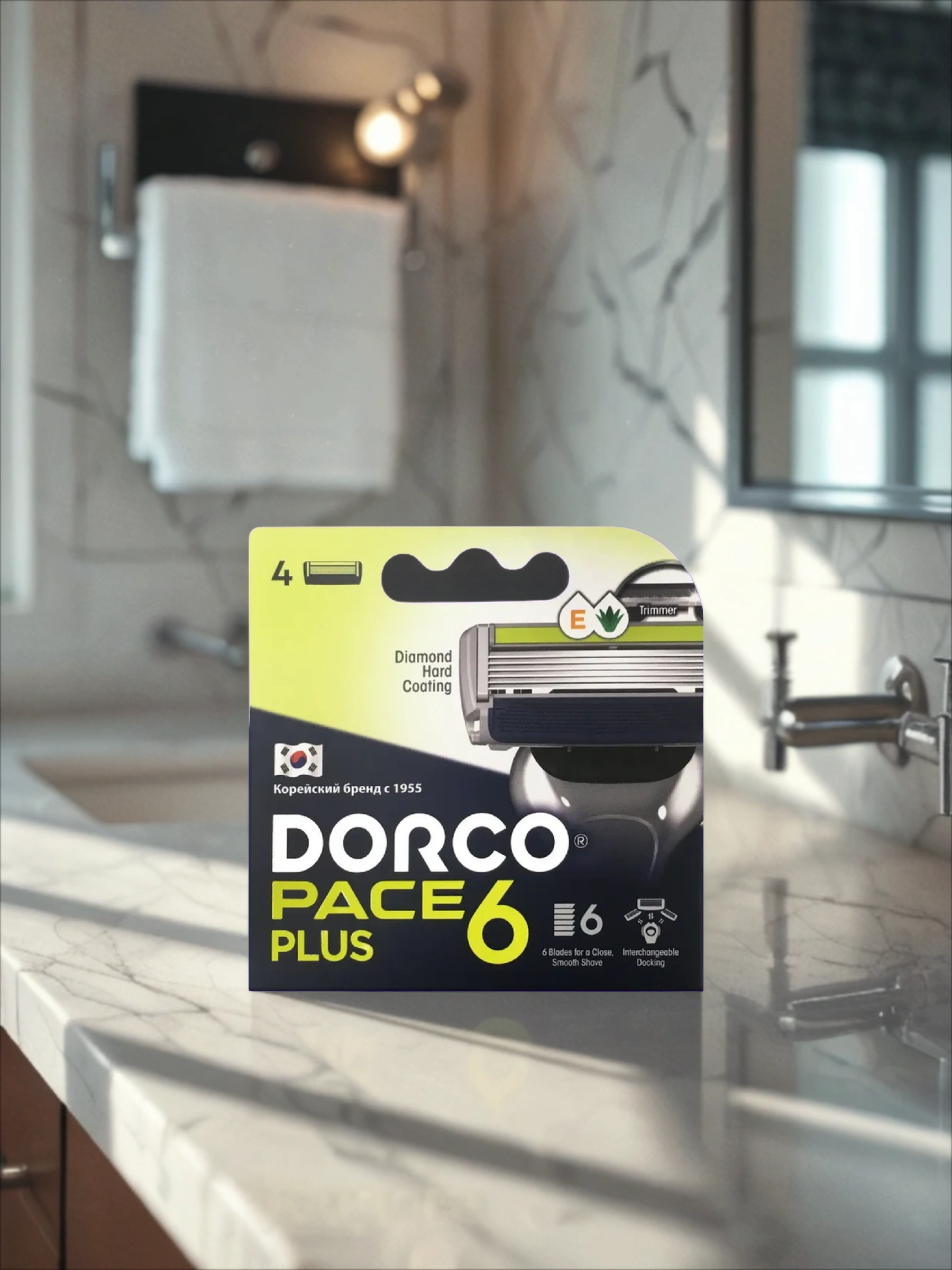 Dorco PACE 6 Plus Сменные кассеты с триммером для бритвенной системы 4 шт