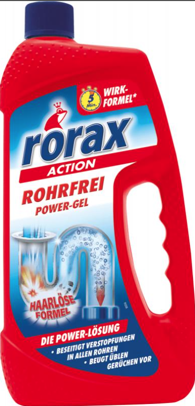 Rorax Power Gel Чистящее средство для сливных труб 1 л
