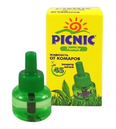 Picnic Family Жидкость от комаров для электрофумигатора 45 ночей
