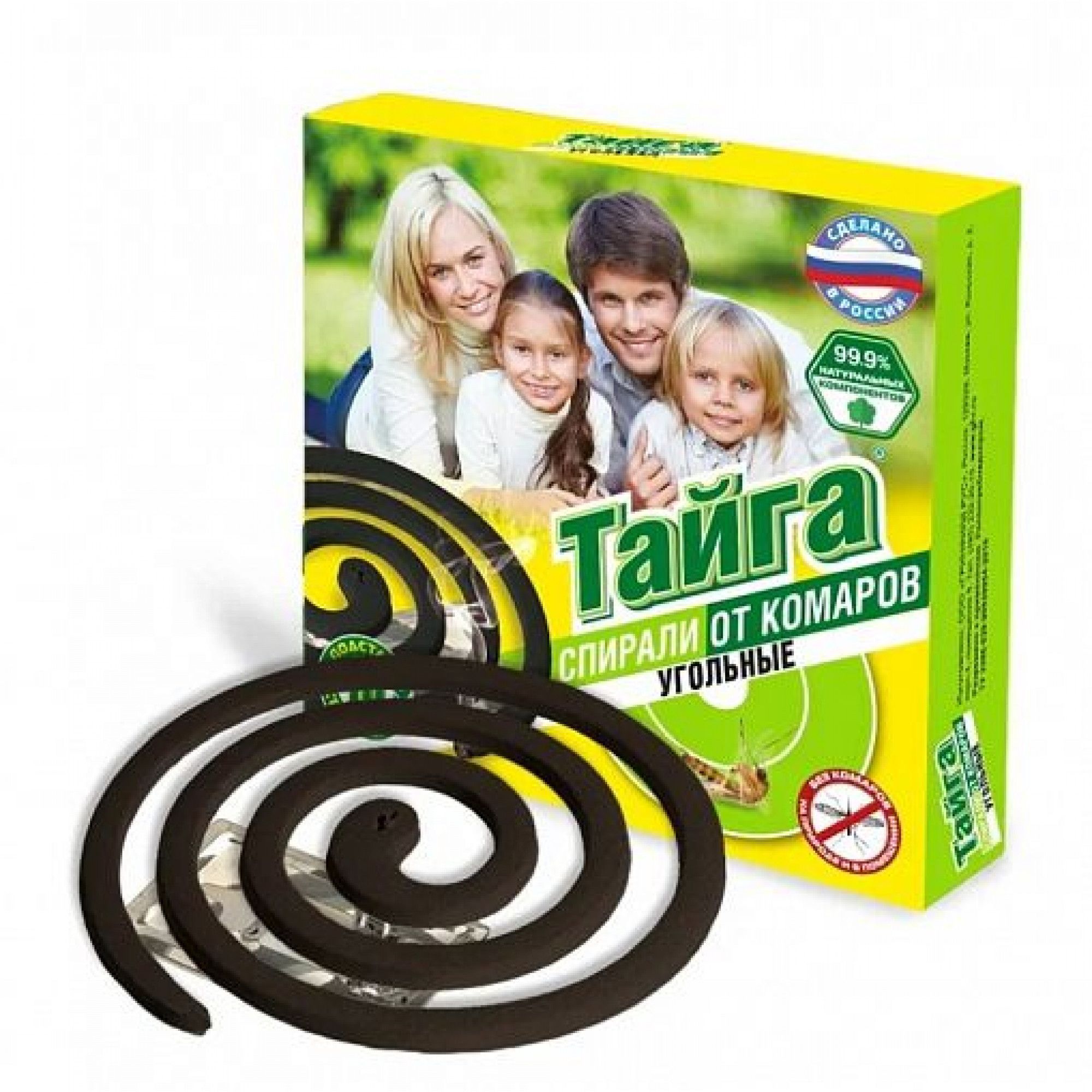 Тайга Спирали инсектицидные от комаров угольные 10 шт
