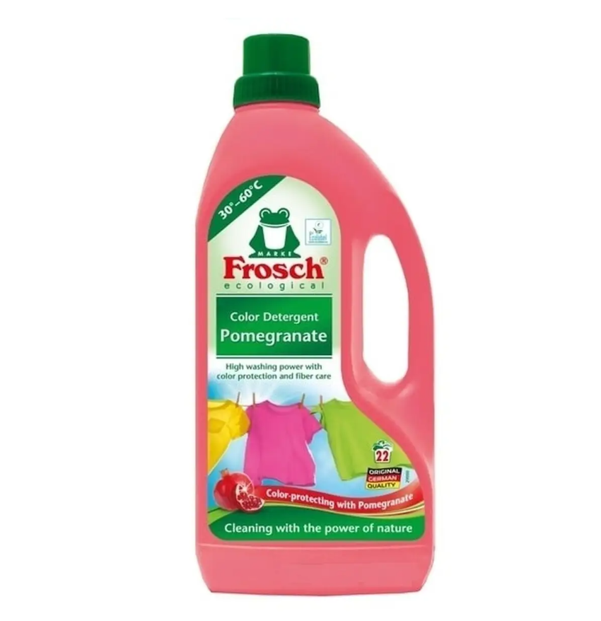 Frosch Colour Detergent Pomegranate Жидкое средство для стирки цветного Гранат 1.5 л в мягкой упаковке на 22 стирки
