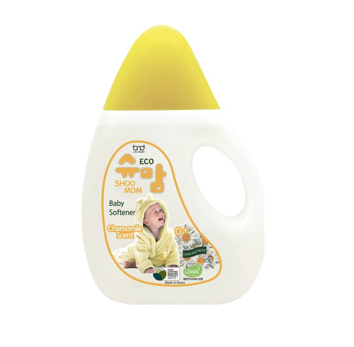 B&D Shoomom Baby Softener Chamomile Scent Эко кондиционер для детского белья концентрированный с ароматом ромашки 1,3 л на 54 стирки