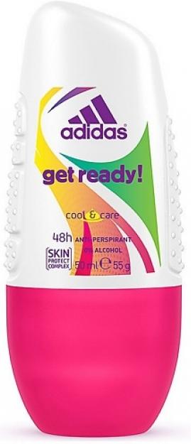 Adidas Cool & Care Get ready! Дезодорант-антипереспрант роликовый для женщин 50 мл