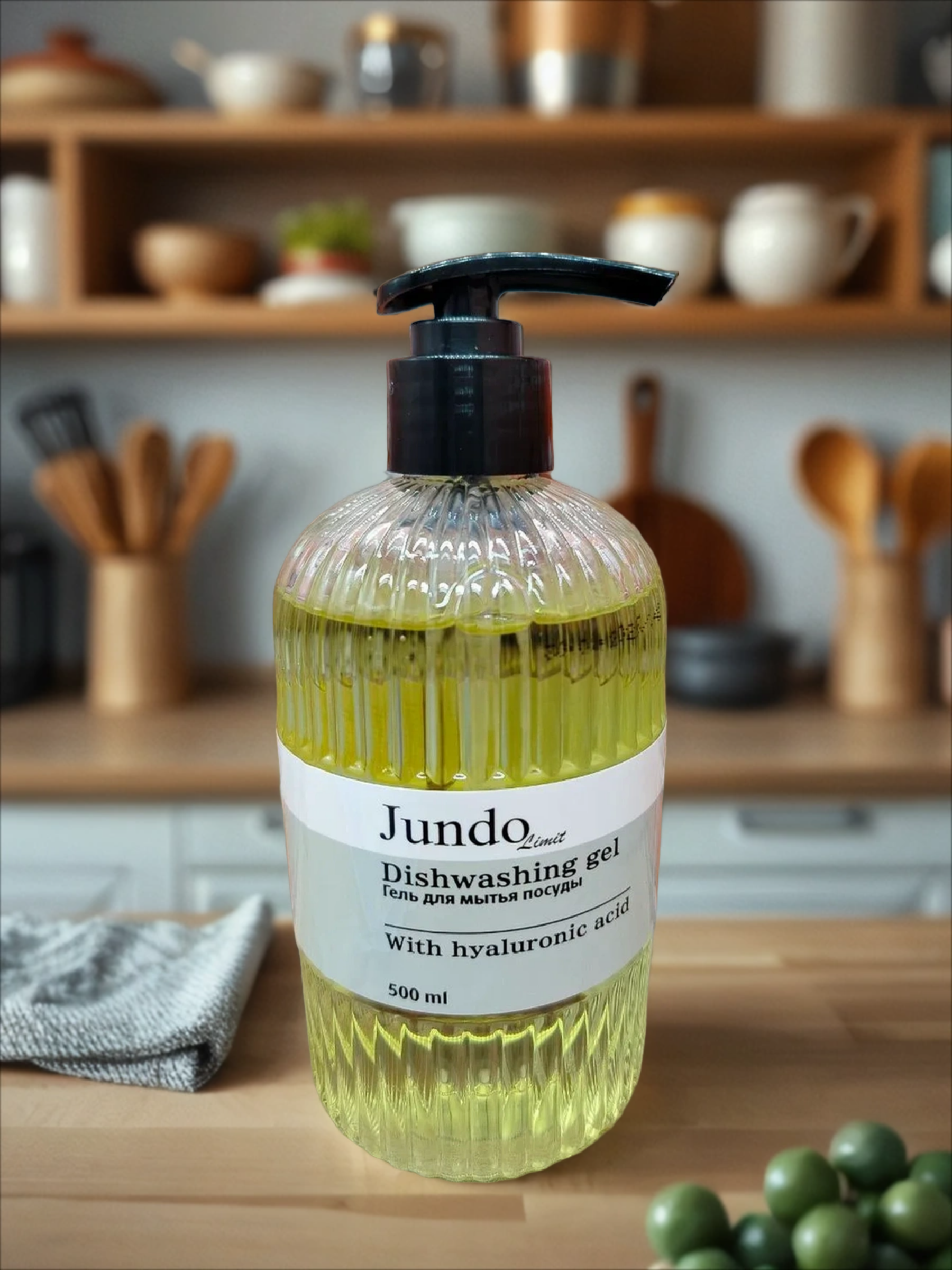 Jundo Limit №4 Средство для мытья посуды с гиалуроновой кислотой Зеленый инжир 500 мл