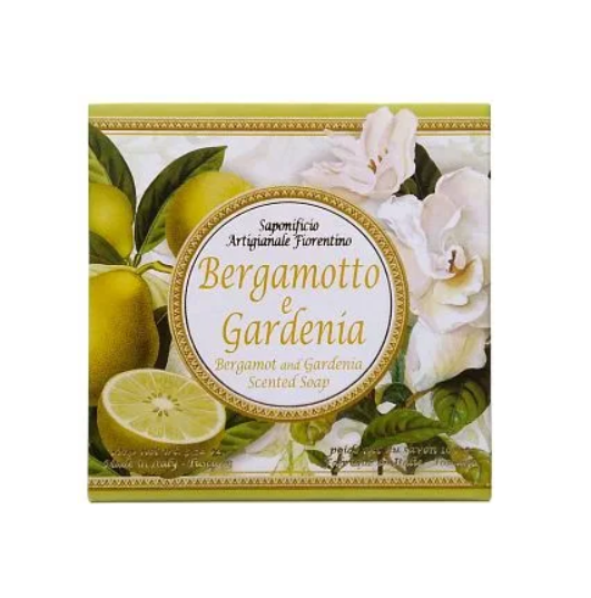 Saponificio Artigianale Fiorentino Scented Soap Bergamot & Gardenia Мыло натуральное ручной работы с ароматом Бергамота и гардении 100 гр