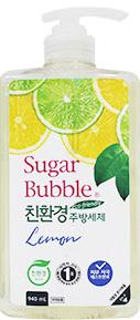 Sugar Bubble Гель для мытья посуды экологичный с ароматом Лимона 940 мл с помпой-дозатором