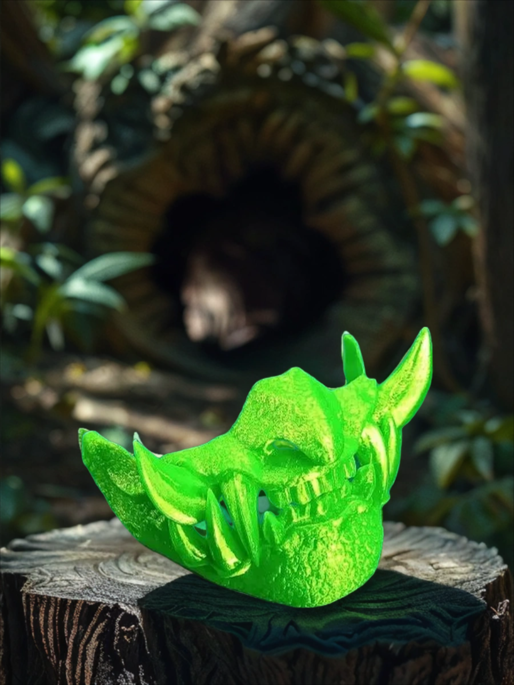 POAC Маска Гоблин Ярко-зеленая флуоресцентная