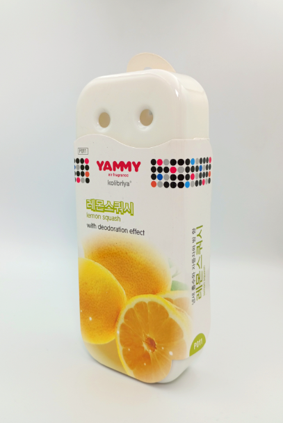 Kolibriya Yammy P011 Lemon Squash Ароматизатор салона автомобиля гелевый под сиденье с дезодорирующим эффектом Лимонная свежесть 160 гр
