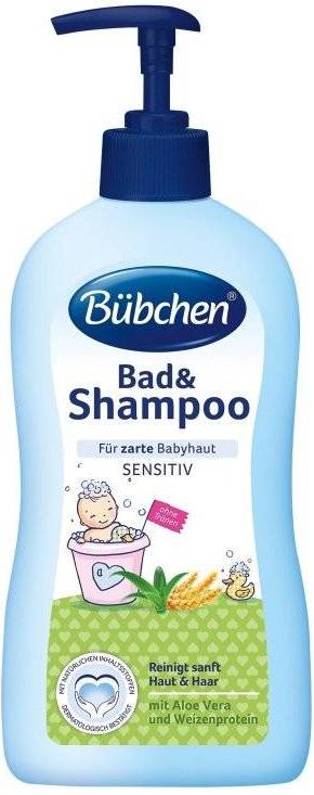 Bubchen Bad Shampoo  Шампунь и средство для купания младенцев с рождения для чувствительной кожи Нежный уход 400 мл