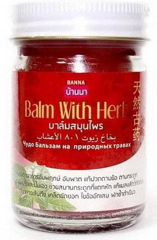 Banna Thai Balm With Herb Тайский красный бальзам на основе природных трав 50 гр