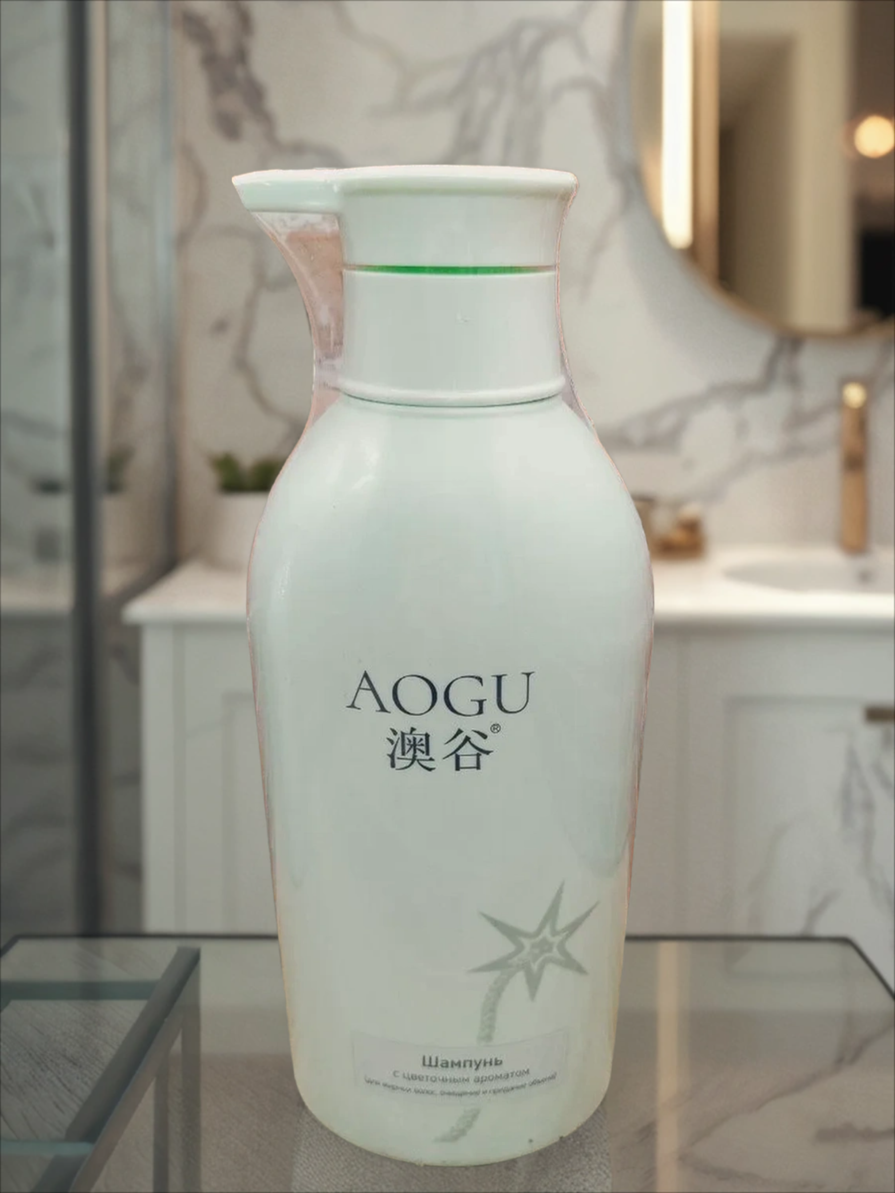 AOGU Шампунь для жирных волос Очищение и придание объема с цветочным ароматом 800 мл