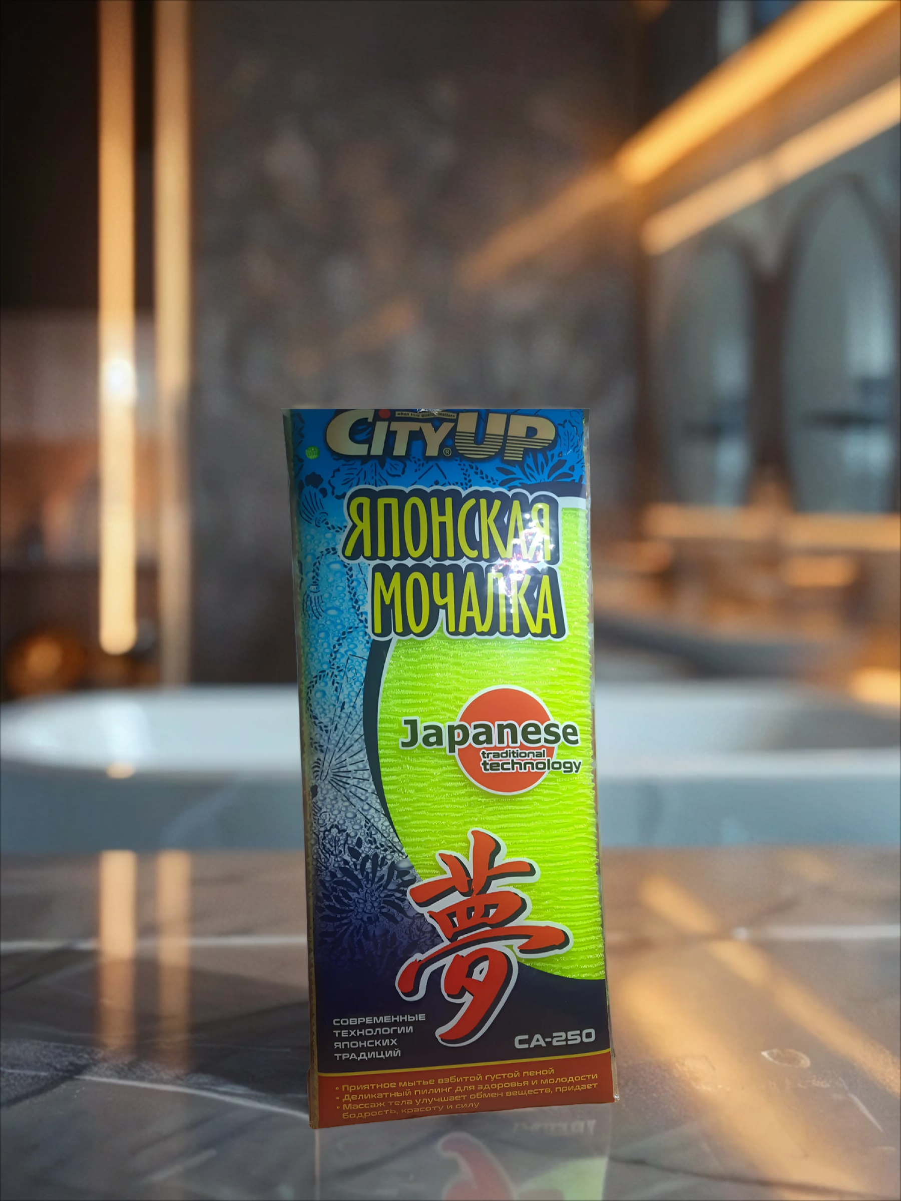 City UP Мочалка японская для тела 30*100см средняя жесткость Hard