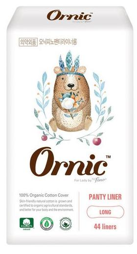 SsangYoung Ornic Fino Long Ежедневные тонкие гигиенические прокладки с крылышками Стандарт 17,5 см 44 шт