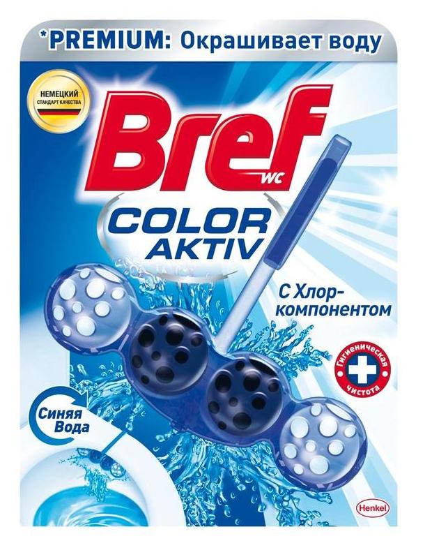 Bref Color Aktiv Чистящая подвеска для унитаза с Хлор-компонентом 50 гр