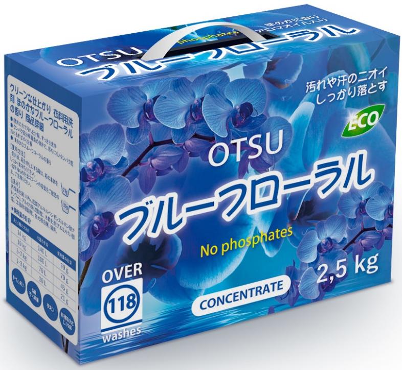 OTSU Стиральный порошок без фосфатов с силой кислорода и натуральным цветочным ароматом 2,5 кг на 118 стирок
