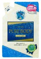 Mitsuei Pure Body Гель для душа увлажняющий с гиалуроновой кислотой, коллагеном и алоэ с ароматом свежести 400 мл запасной блок