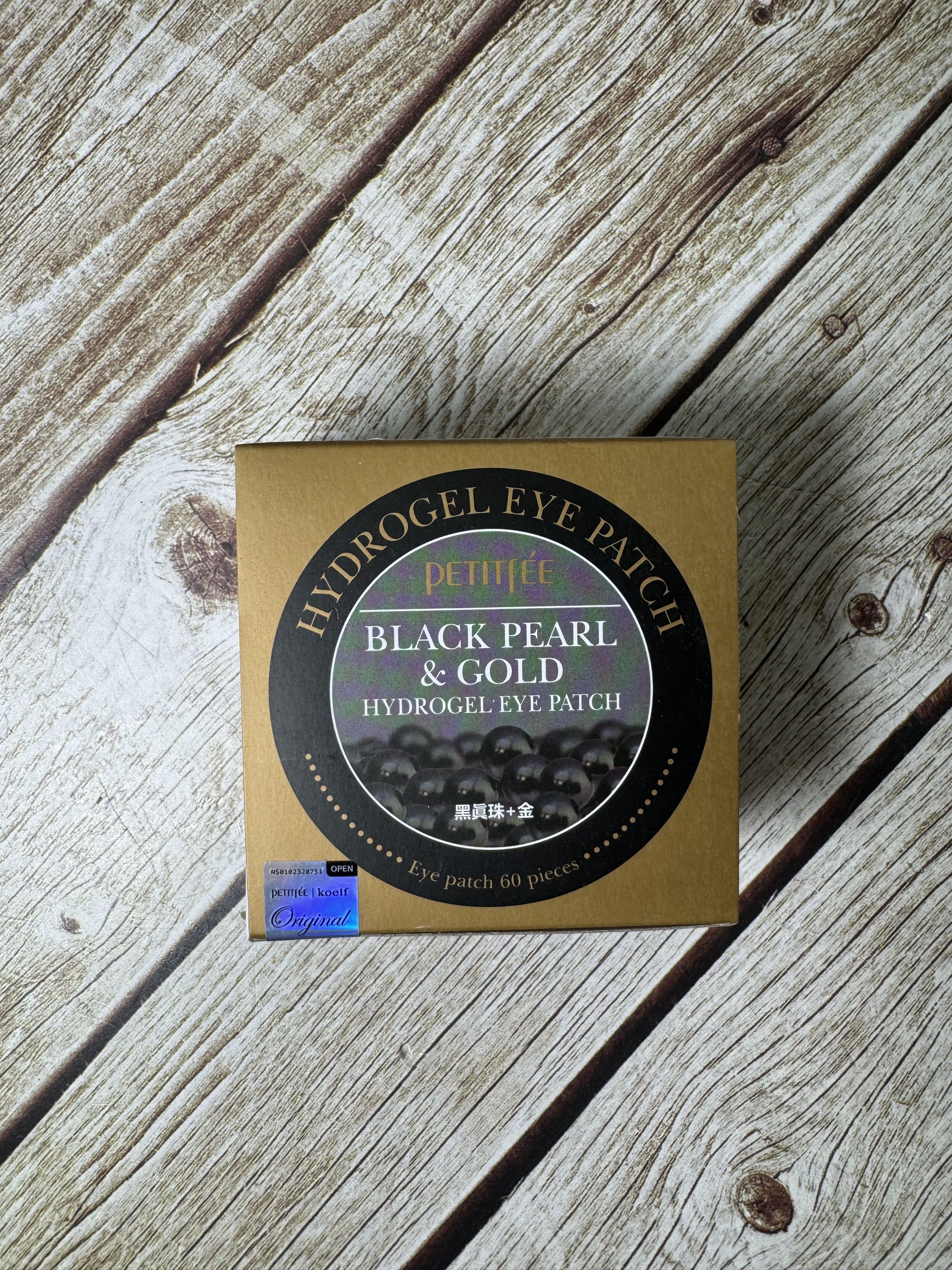 Petitfee Hydrogel Eye Patch Black Pearl & Gold Гидрогелевые патчи под глаза с экстрактом черного жемчуга и золотом 60 шт 84 гр