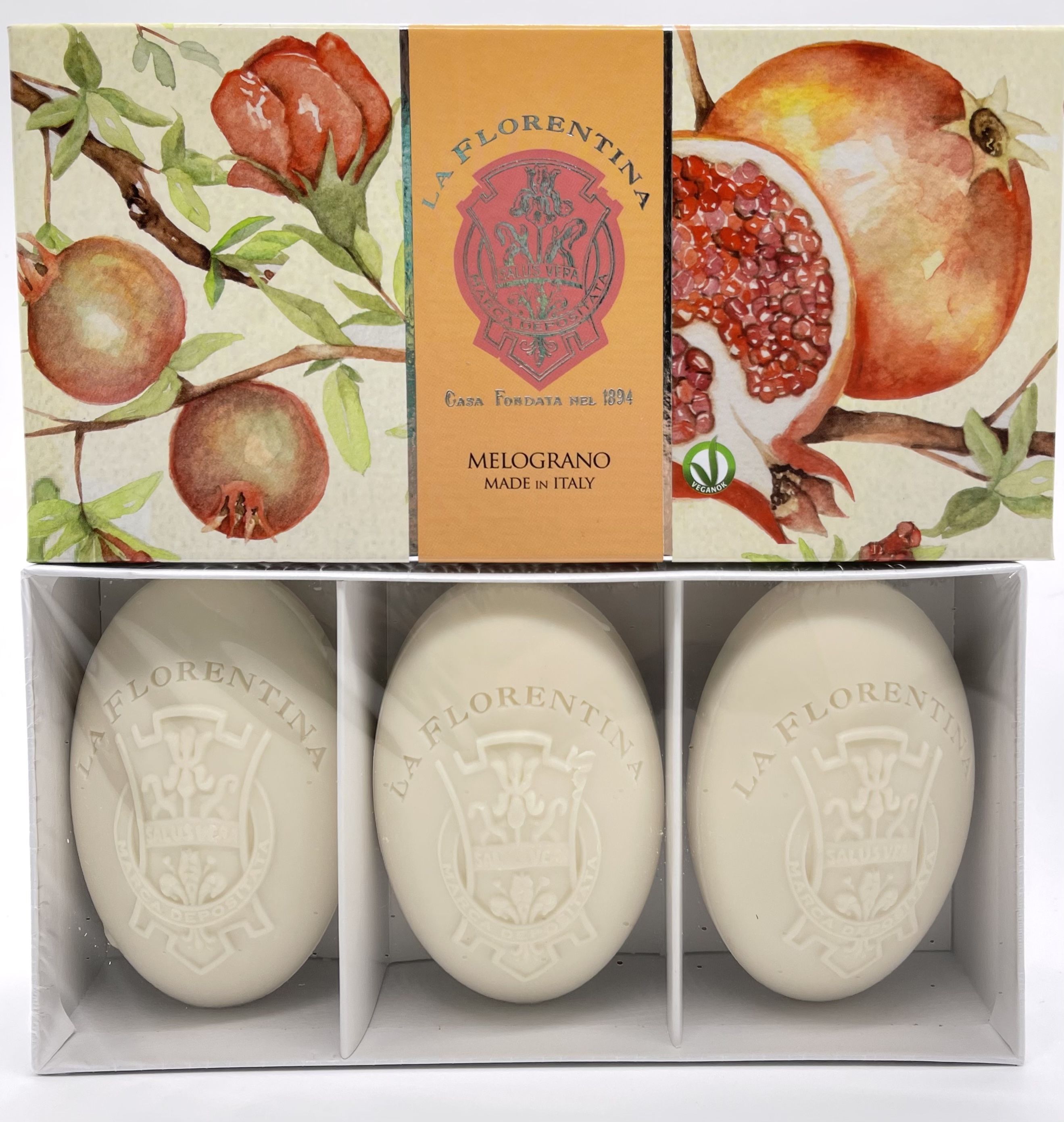 La Florentina Hand Soap Set Pomegranate Набор мыла для рук с экстрактом Граната 150 гр 3 шт