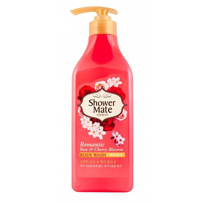 Aekyung Shower Mate Romantic Rose & Cherry Blossom Гель для душа Роза и Цветущая вишня 550 мл