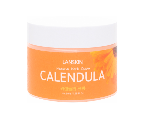 LanSkin Natural Herb Calendula Cream Успокаивающий крем для лица с экстрактом календулы 50 мл