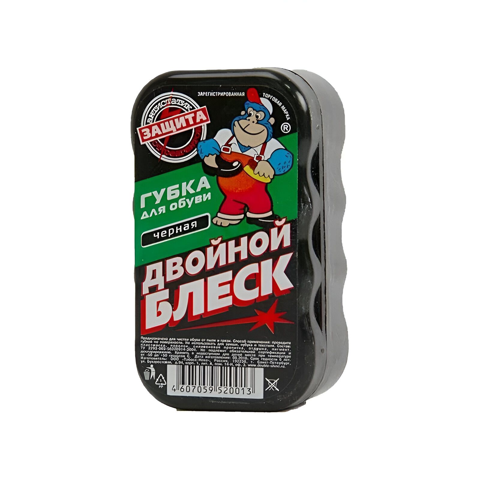 Двойной блеск Губка для обуви Мини черная