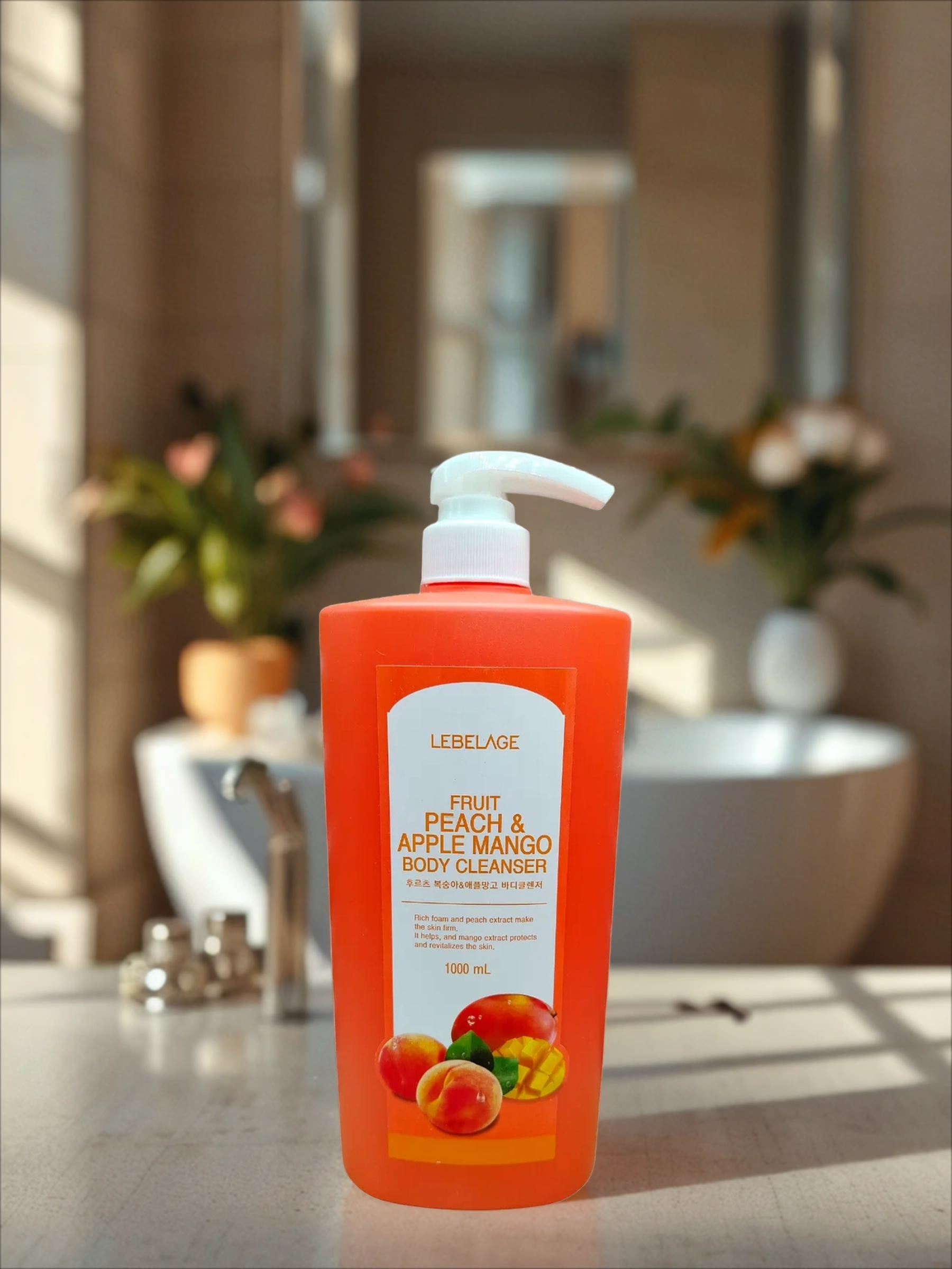 Lebelage Fruit Peach & Apple Mango Body Cleanser Гель для душа Персик и Яблоко-Манго 1000 мл