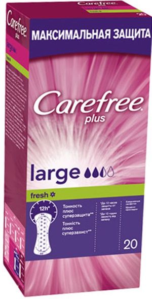 CareFree Plus Large Fresh Прокладки ежедневные 20 шт